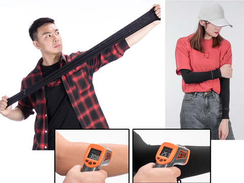Rękaw kolarski Arm Sleeve RockBros XT9002BK Czarny