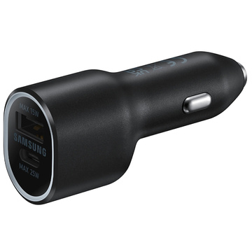 Oryginalna Ładowarka do samochodu Samsung EP-L4020NBEGEU USB + TYPE-C 15W/ 25W Czarna