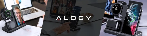 Ładowarka Bezprzewodowa Indukcyjna 3w1 Qi 3.0 Szybka do Samsung S22 S23 S24 S25 Galaxy Watch Buds Stacja czarna 