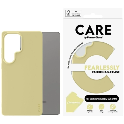 Etui CARE do Samsung Galaxy S25 Ultra by PanzerGlass Fashion Żółty