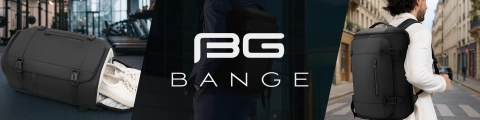 Plecak wodoodporny Bange 28L na laptopy do 17.3" – pojemny i wygodny, miejski i podróżny do pracy i samolotu, z wodoodporną kieszenią na kosmetyki i komorą na buty – Czarny