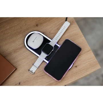 Ładowarka Indukcyjna 3w1 Forcell Ellipse Qi iPhone Watch AirPods 15W