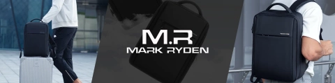 Plecak na Laptopa 15.6" Mark Ryden, Bagaż Podręczny, Bezpłatny, Wodoodporny Biznesowy i Podróżny, Usztywniany, Zamek YKK, Materiał Oxford 40×30×10 cm – Czarny
