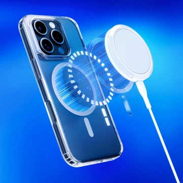 Hülle für Apple iPhone 16 Pro Max für MagSafe 3mk MagCase verstärktes Gehäuse gepanzerte transparente Rückseite