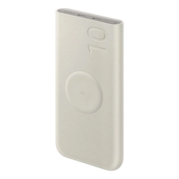 Powerbank Samsung EB-U2510XUEGEU induktiv 10000 mAh 2x USB-C 25W SFC - Beige