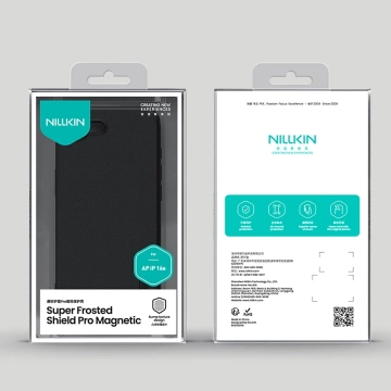 iPhone 16e Hülle Nillkin Frosted Shield Pro MagSafe Schwarz