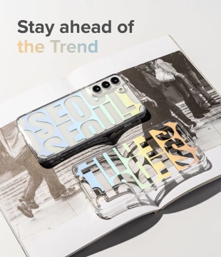 Ringke Fusion Design Armor Case Cover mit Gelrahmen für Samsung Galaxy S22 (S22 Plus) transparent (Floral) (F593R31)