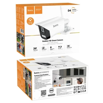 HOCO D4 Full HD WLAN-Außenkamera, IR, Farbe, IP65