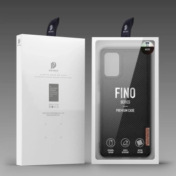 Dux Ducis Fino Hülle Cover mit Nylonmaterial bezogen Samsung Galaxy A03s schwarz