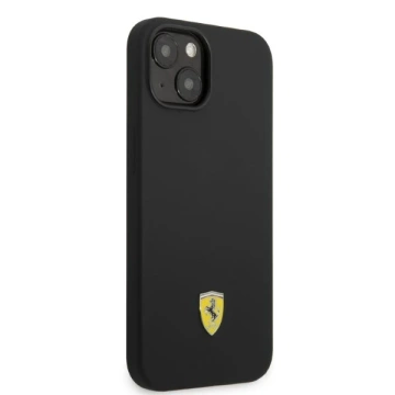 Eti na telefon Ferrari FEHMSIP14SBK do Apple iPhone 14 6,1" czarny/black hardcase Silicone Metal Logo Magsafe