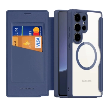 Etui Portfelowe do Samsung Galaxy S25 Ultra Dux Ducis Skin X Pro Niebieskie