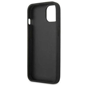 BMW BMHCP14MSLLBK Handyhülle für Apple iPhone 14 Plus 6.7" schwarz/schwarz Leder Stamp