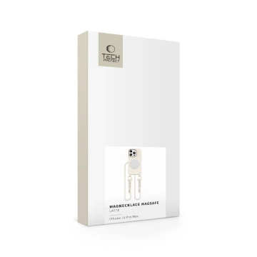 Etui do iPhone 16 Pro Max Tech-Protect Magnecklace MagSafe Latte