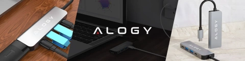 Hub 5w1 USB-C do USB-C PD100W, USB-C, USB.A 2.0, USB.A 3.0, HDMI 4K 30Hz / 1080p 60Hz – Alogy MultiHub™ Do Notebooka Laptopa
