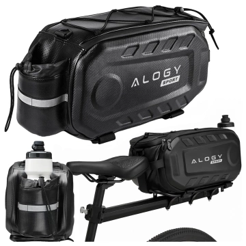 Alogy Sport RoadGear™ Schwarze 17L Hecktaschen-Gepäckträgertasche, wasserdicht