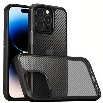Etui ochronne na telefon Alogy Techsuit CarbonFuse obudowa do Apple iPhone 14 Pro Max Black + Szkło