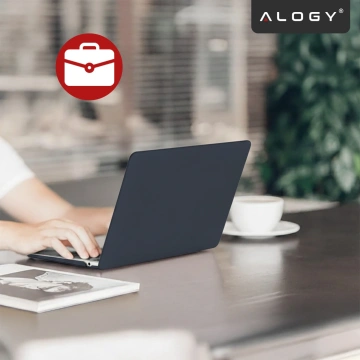 Etui do Apple Macbook Air 15 2023-2025 (M2/M3/M4) – elastyczna, matowa obudowa ochronna, lekka i odporna – Alogy AirGuard™ Granatowy