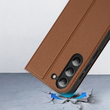 Dux Ducis Skin X2 Schutzhülle für Samsung Galaxy S23 Flip Case Wallet Stand Braun