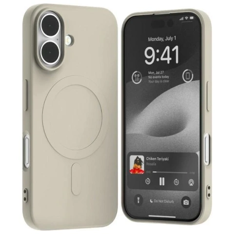 Mercury MagSafe Halbsilikonhülle für iPhone 16 6,1" Stone