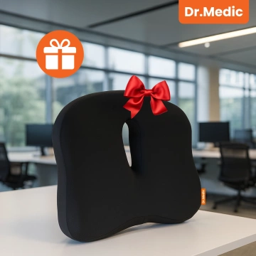  Poduszka do Samochodu na fotel DR.MEDIC SeatRest™ Ergonomiczna poduszka biurowa wsparcie kości ogonowej na krzesło siedzenie do biura auta