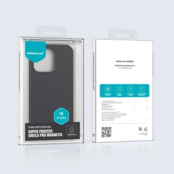 Nillkin Super Frosted Shield Pro Magnetische Hülle für iPhone 15 Pro – Schwarz