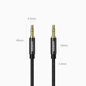 Kabel UGREEN audio 2 x mini jack 3,5mm 2m czarny (50363 AV112)