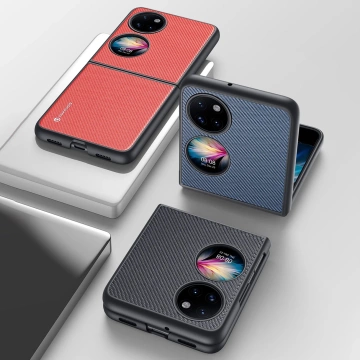 Dux Ducis Fino Hülle mit Nylonmaterial bezogen Huawei P50 Pocket blau