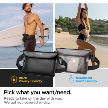 SPIGEN A620 UNIVERSELLE WASSERDICHTE HÜFTTASCHE 2ER-PACK SCHWARZ