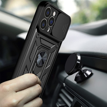 Etui Alogy Camshield Stand Ring z osłonką na aparat do Apple iPhone 13 Pro + Szkło