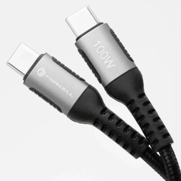 Kabel USB-C do USB-C Forcell 100W 5A PD QC 4.0 Nylon 2m Laptop Turbo