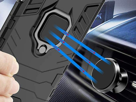 Alogy Stand Ring Armor Hülle für Samsung Galaxy M51 schwarz
