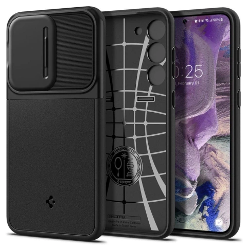 Etui Spigen Optic Armor für Samsung Galaxy S23 Schwarz