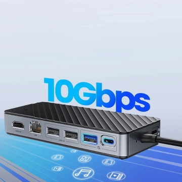 Stacja dokująca Orico OM28PR-G2 USB-C + M.2 NVMe SATA 8w1