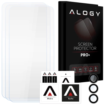 3x Szkło hartowane na ekran + szkło na obiektyw do Samsung Galaxy S24 FE ochronne szkiełko na ekran i aparat 9H Alogy GlassGuard Pack™️ zestaw szkieł ochronnych