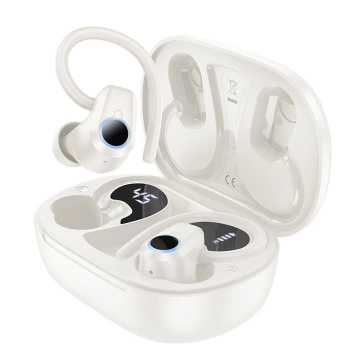 HOCO TWS EQ8 Bezprzewodowe Słuchawki Bluetooth – Białe z Etui Ładującym