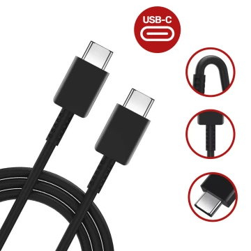 Original Samsung USB-C Ladegerät 25W Typ C Kabel 180cm Premium Super Fast Charge Set Weiß