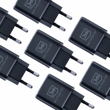 Ładowarka sieciowa 3mk HyperCharger 20W 1xUSB-C + 1xUSB-A  PD/QC Czarny