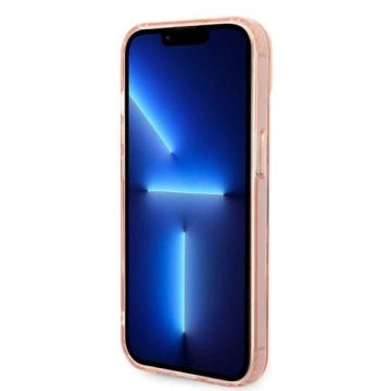 Etui Guess GUHMP14MHTCMP do Apple iPhone 14 Plus 6,7" różowy/pink hard case Gold Outline Translucent MagSafe