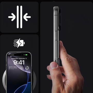 Etui do iPhone 16 Pro Max Spigen Liquid Crystal Mag Magsafe obudowa ochronna na telefon Clear