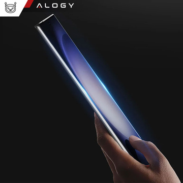 Gehärtetes Glas für die hüllenfreundliche Alogy Full Glue-Hülle für das Samsung Galaxy S24 Ultra Black