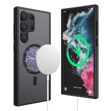 Schützendes MagMat Case für MagSafe für Samsung Galaxy S23 Ultra Mattschwarz