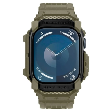 ETUI Z PASKIEM DO APPLE WATCH 10 (46MM) VINTAGE KHAKI SPIGEN RUGGED ARMOR PRO