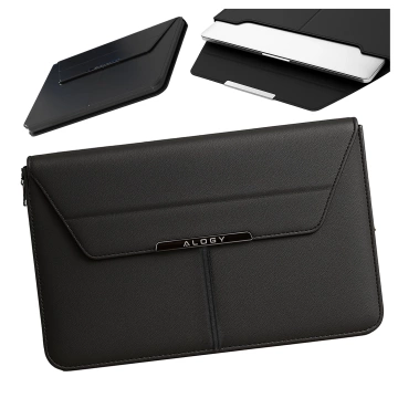 Torba na laptopa Alogy FlexCase Pro wielofunkcyjna rozkładana z podstawką i podkładką na myszkę do Macbooka 15 / 15.6 / 16.1" Czarna
