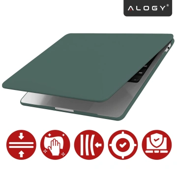 Etui do Apple Macbook Air 15 2023-2025 (M2/M3/M4) – elastyczna, matowa obudowa ochronna, lekka i odporna – Alogy AirGuard™ Zielony