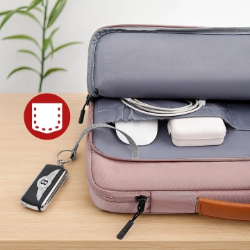 Bange wasserdichte Laptoptasche für Laptops bis 15,6 Zoll – geräumig und komfortabel, robust und atmungsaktiv, ideal für Stadt und Reisen, Büro und Flug, Unisex – Pink