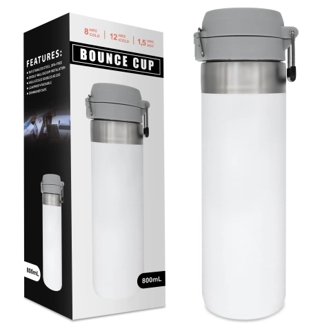 Schreibtischventilator, Standventilator, kleiner Umwälzventilator mit Clip, kabelloser Handventilator, 500 mAh, USB-C, Alogy White