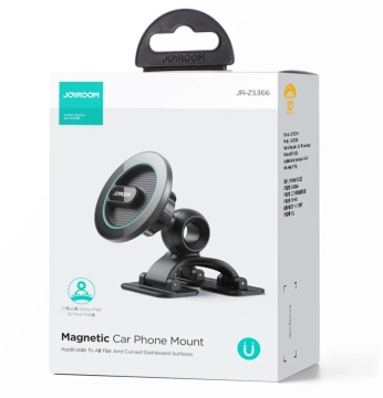 Joyroom JR-ZS366 magnetyczny uchwyt na deskę rozdzielczą z 360° obrotem – czarny