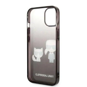 Etui ochronne na telefon Karl Lagerfeld KLHCP14LTGKCK do Apple iPhone 14 Pro 6,1" hardcase czarny/black Gradient Ikonik Karl & Choupette