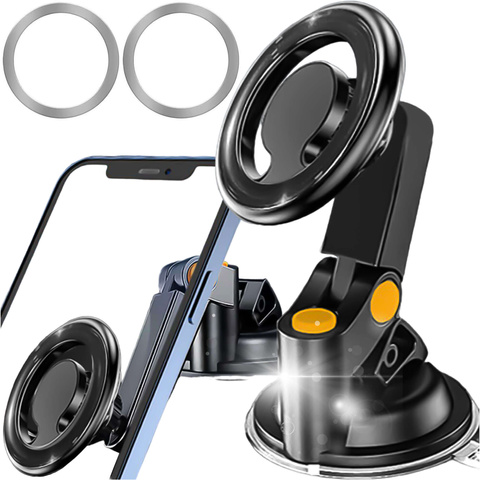 Magnetische Autotelefonhalterung für Auto, Auto, Fenster, Cockpit, Armaturenbrett, Telefon, Mag Safe Alogy, Schwarz