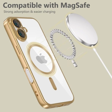 Etui für iPhone 16e Tech-Protect MagFlex MagSafe Shiny Gold
